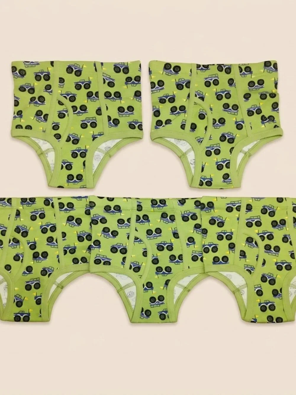 Cars 3 Size M Boys Green Monster Truck Briefs Underwear